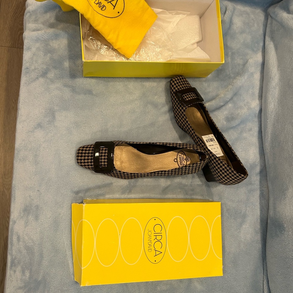 Joan & David Metallic Gold Flats